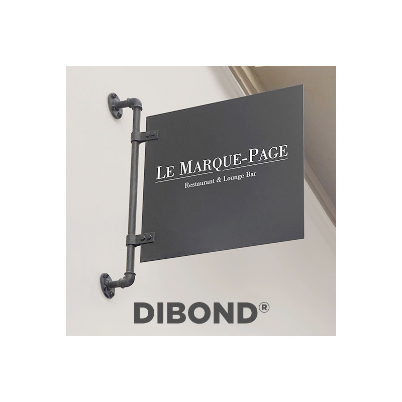 Panneau "sens interdit" alu dibond 3mm