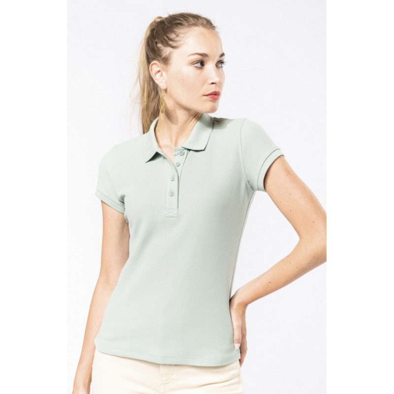Polo piqué Bio manches courtes femme